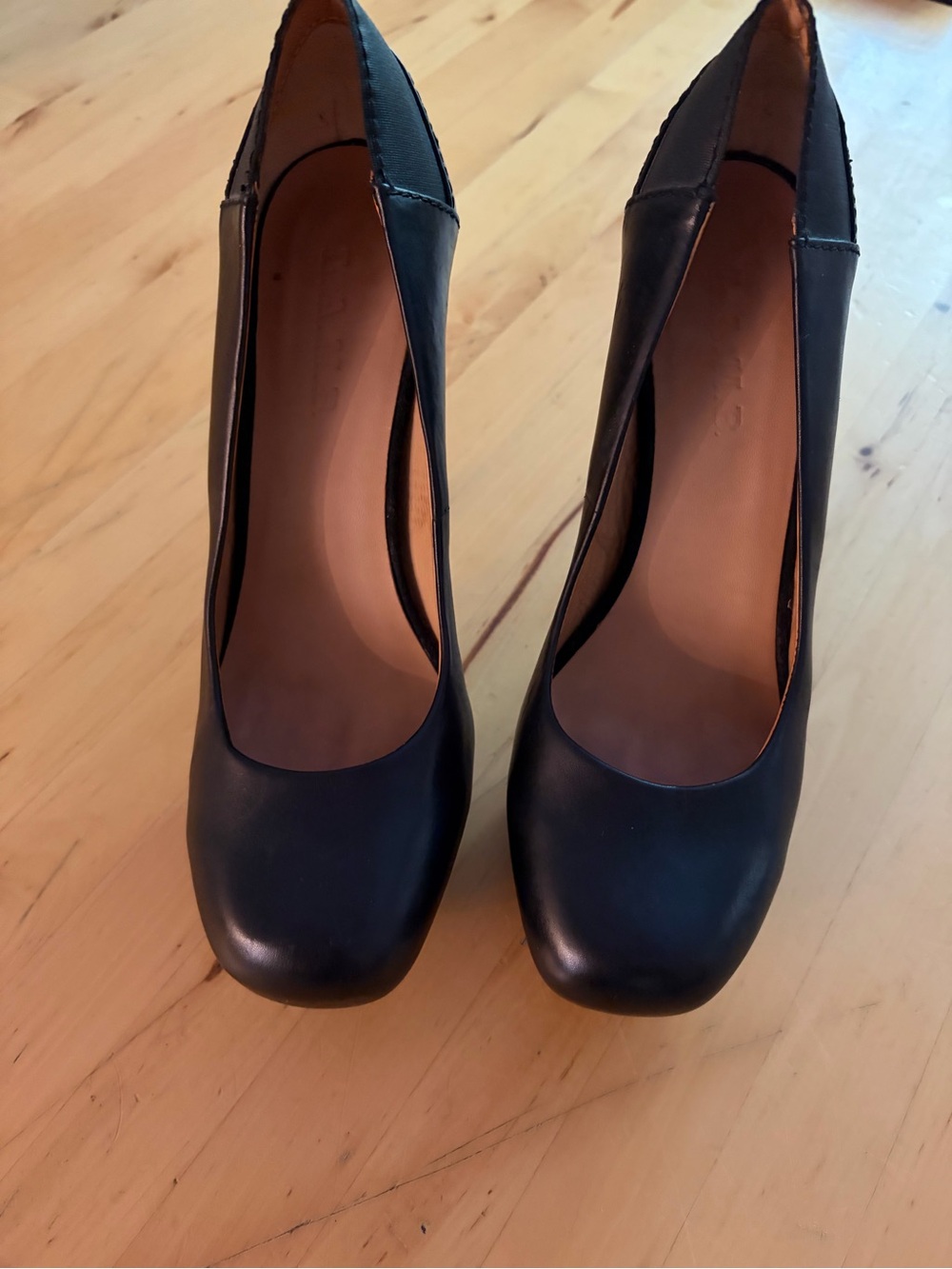 Classic Black Women's Leather High Heels